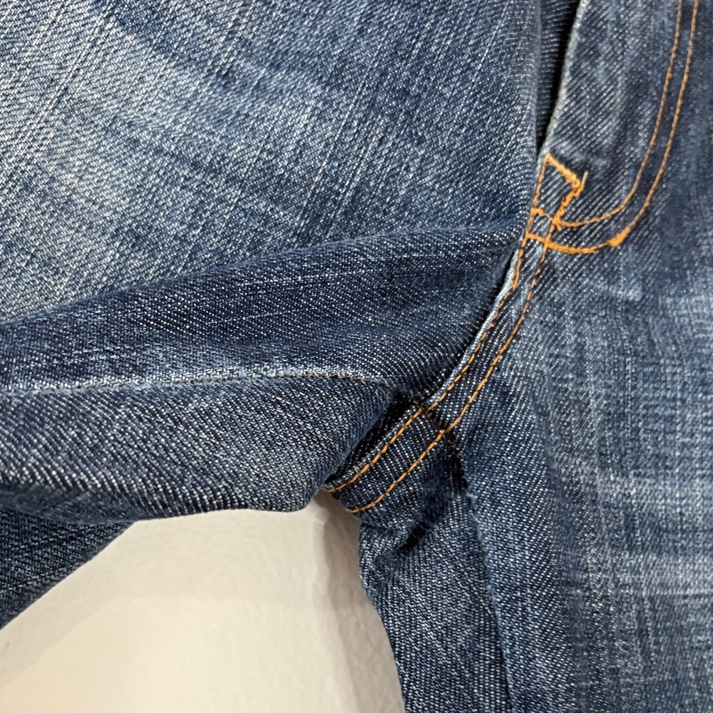7 For All Mankind A Pocket Jeans Y2K Flare Pink Embellished Faded Denim Size 29 - Picture 7 of 15